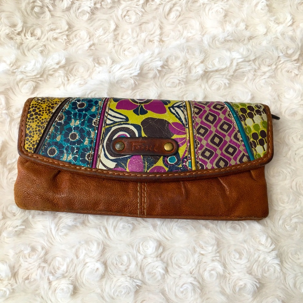 ALICIA - 🗝👛 FOSSIL Multi Leather fold-Over clutch Wallet